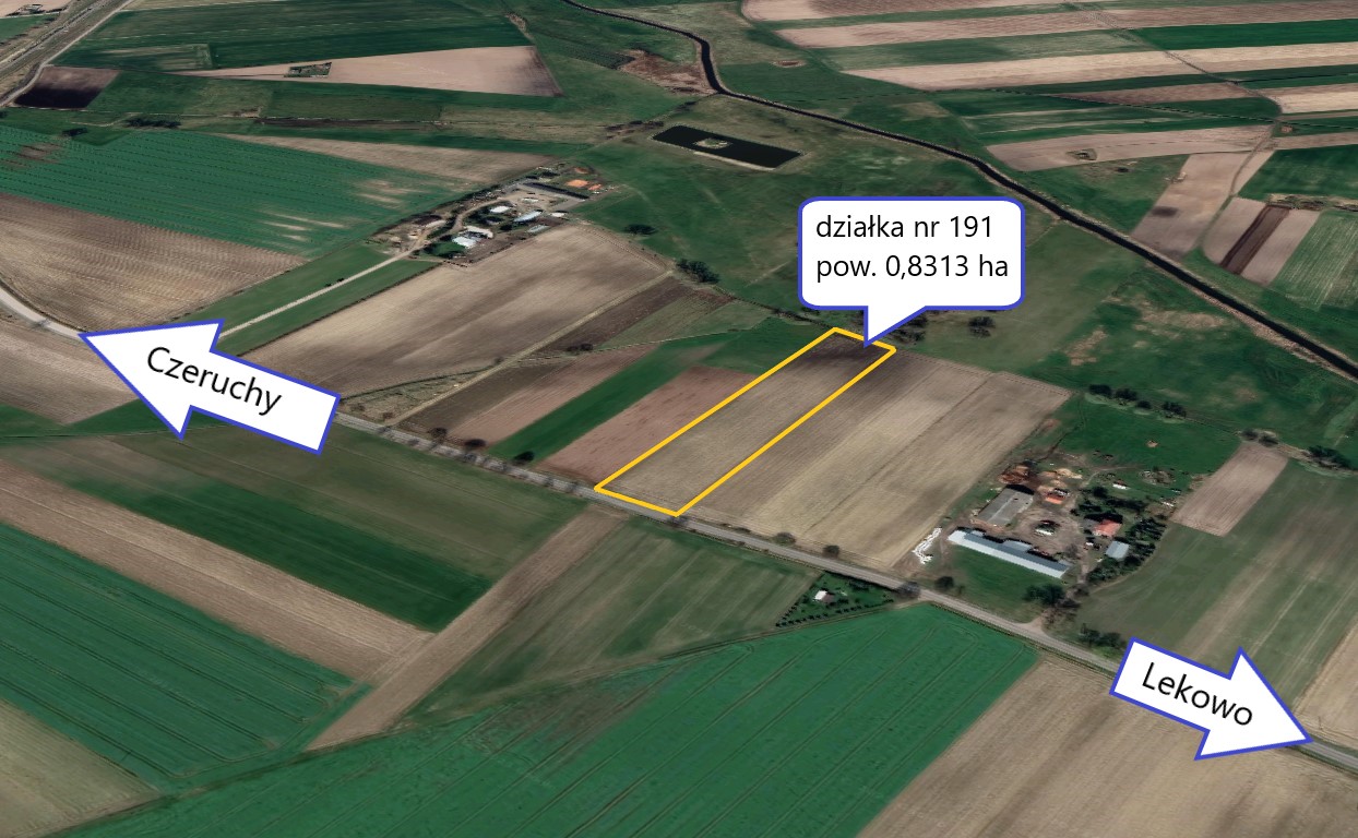 Read more about the article Działka rolna | 8313m2 | III klasa ziemi | 1,15 ha przelicz.
